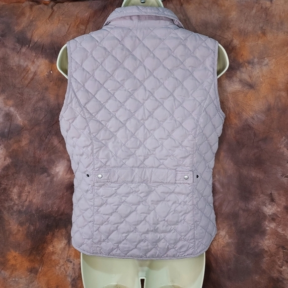 Eddie Bauer vest goose down quilted lavender lilac purple zip closure pockets S - Picture 2 of 13